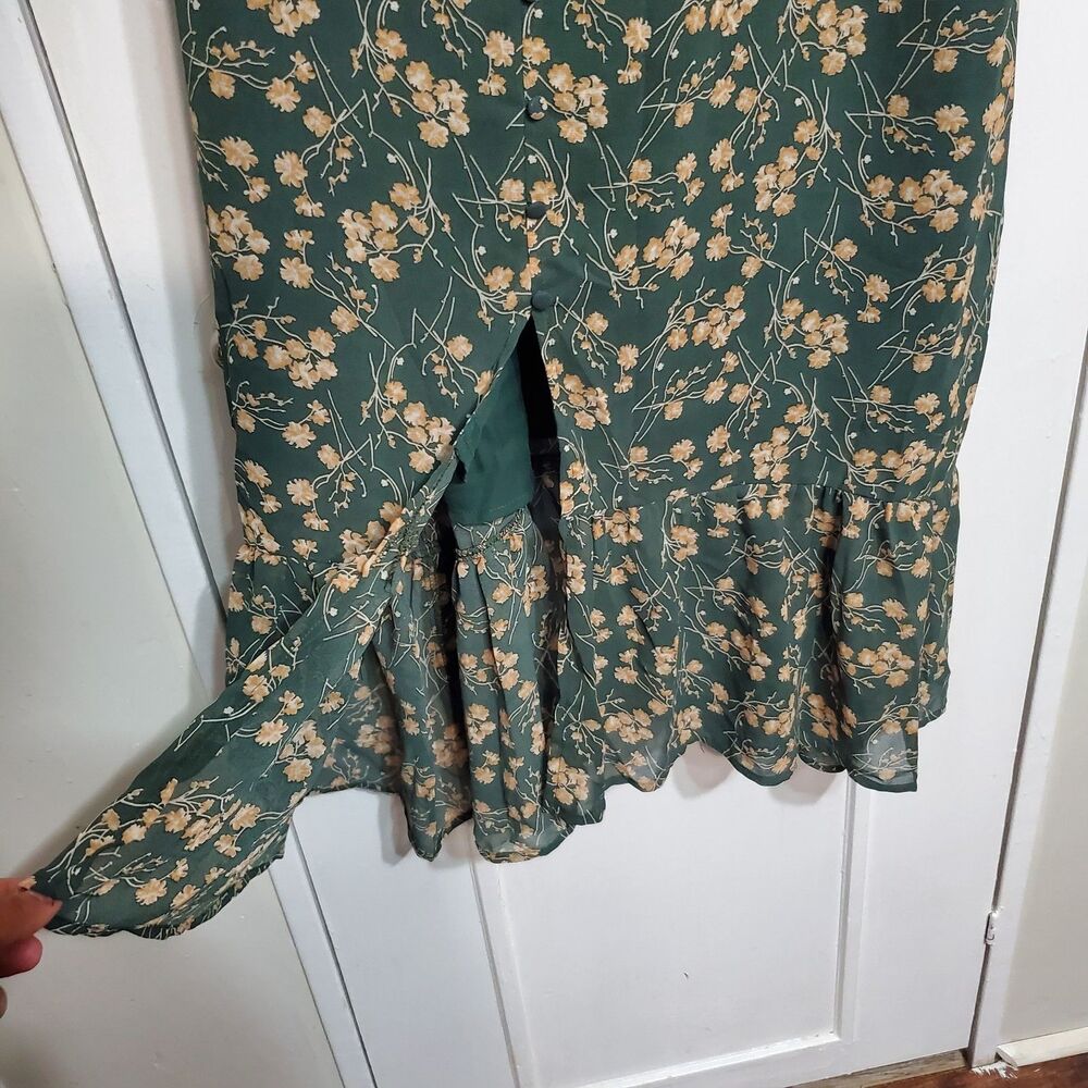 ChicoSoul Floral Maxi Dress With a Square Neckline Long Sleeves Sz 2X SKU#A-133 - Picture 8 of 16